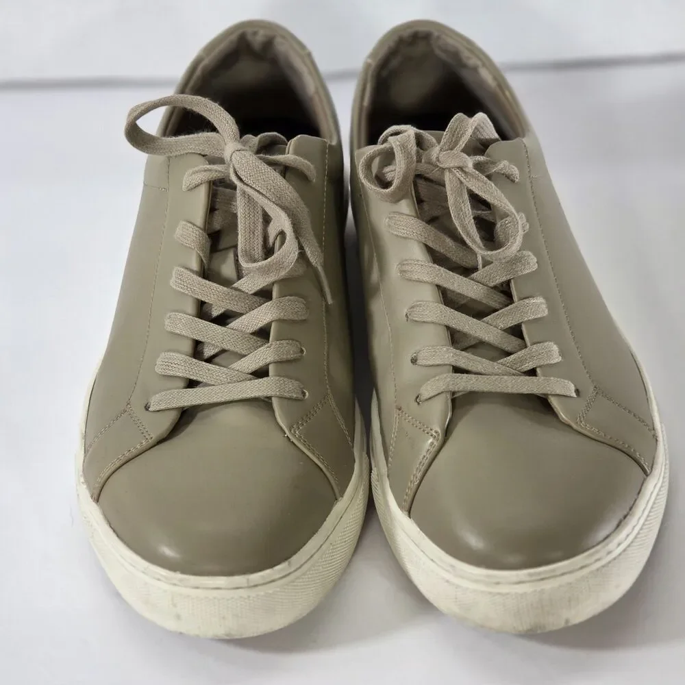 New Republic Kurt Low Top Sneakers Taupe Vegan Leather Men 11.5 Women 13 Preppy